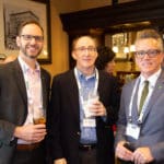3 franchise professionals networking after the Lunch and Learn event in June 2018