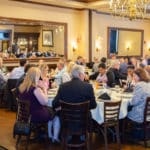 long range shot of lunch at Maggiano's Little Italy