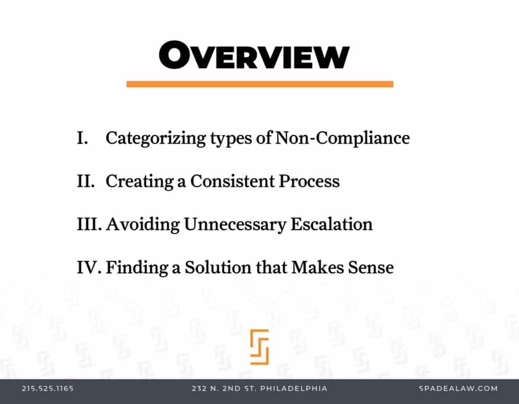 When Dealing With Non-compliance What Is The Most Preferred Solution Educational Webinar - Dealing with Non-Compliant Franchisees - Spadea
